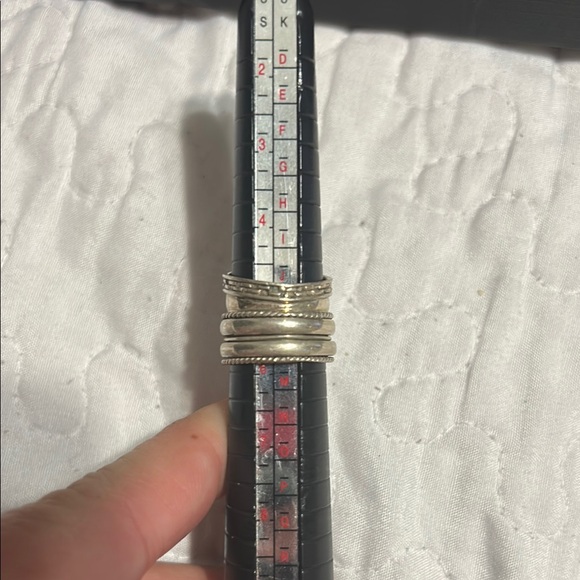 Silver Stacking Rings - Picture 2 of 4